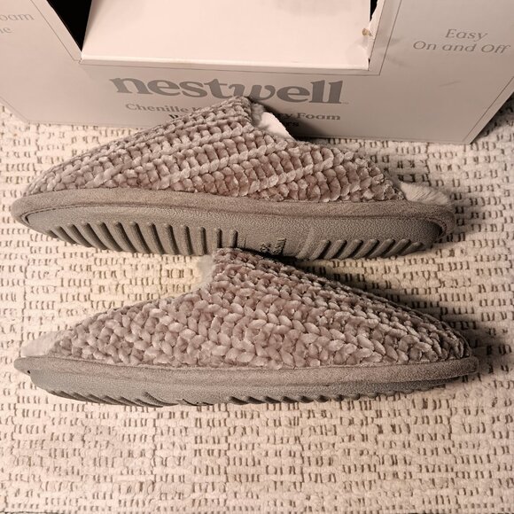 Nestwell BBB women's chenille knit memory foam slippers sz Small / 5 - 6 - NEW - Picture 5 of 16